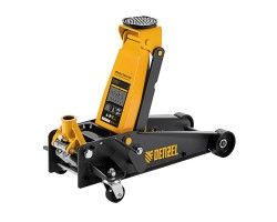 Домкрат гидравлический подкатной 3 т, с фиксатором, быстрый подъем, 135-480 мм, профессиональный Denzel-foto4