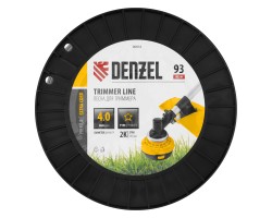 Леска для триммера двухкомпонентная звезда, 4,0мм х 93м, на DIN катушке EXTRA CORD Denzel-foto3
