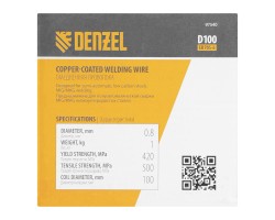 Омедненная проволока ER70S-6, диам. 0,8 мм, 1 кг, диам. катушки D100 Denzel-foto7