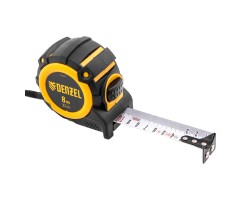 Рулетка 8м х 32мм, автоматич. фиксац., нейлон. покрытие, магнит. зацеп, двухстор. разметка Denzel-foto5