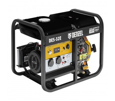 Генератор дизельный DES-32E, 3,2 кВт, 230 В, 11 л, электростартер Denzel