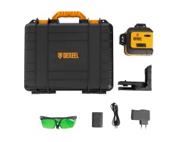 Лазерный уровень мультипризм. LXI 360-2 Green, 30 м, 520 Нм, акк. Li 2800 mAh, резьба 1/4" Denzel-foto15