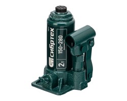 Домкрат гидравлический бутылочный, 2 т, 150-280 мм, в пласт. кейсе Сибртех-foto2