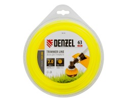 Леска для триммера, круглая 2 мм х 63 м, блистер Flex cord Denzel-foto4