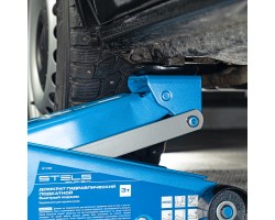 Домкрат гидравлический подкатной, 3 т, 120-450 мм, быстрый подъем, проф. Stels-foto19