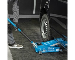 Домкрат гидравлический подкатной, 3 т, 120-450 мм, быстрый подъем, проф. Stels-foto18