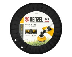 Леска для триммера двухкомпонентная круглая, 3,0мм х 123м, на DIN катушке EXTRA CORD Denzel-foto3