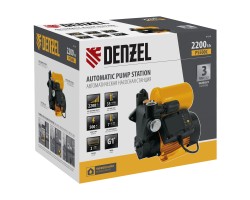 Насосная станция PS500C, 500 Вт, напор 35 м, 2200 л/ч, ресивер 2 л, блок управления Denzel-foto6