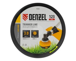 Леска для триммера круглая, 3,0мм х 123м, на DIN катушке FLEX CORD, Denzel-foto3