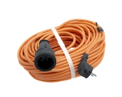 Удлинитель-шнур силовой 30 м, 16А, тип УХ16, ПВС, усиленный, 1 розетка без заземления Сибртех