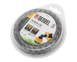 Леска для триммера двухкомпонентная эллипс, 2,0мм х 15м, блистер EXTRA CORD, Denzel