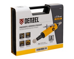 Пневмошлифмашина прямая PGS25000, 25000 об/мин, 10 шлиф. камней, цанга - 3, 6 мм, 113 л/мин Denzel-foto6