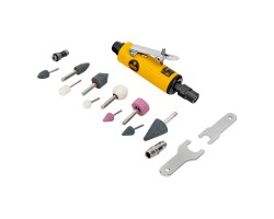 Пневмошлифмашина прямая PGS25000, 25000 об/мин, 10 шлиф. камней, цанга - 3, 6 мм, 113 л/мин Denzel-foto3