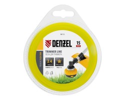 Леска для триммера, звезда 2.4 мм х 15 м, блистер Flex cord Denzel-foto2
