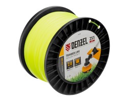 Леска для триммера квадрат, 2,0мм х 251м, на DIN катушке FLEX CORD Denzel