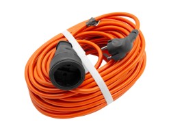 Удлинитель-шнур силовой 20 м, 16А, тип УХ16, ПВС, усиленный, 1 розетка без заземления Сибртех