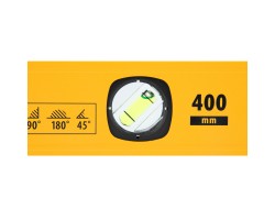 Уровень алюминиевый, магнит., фрезерованный, 3 глазка (1 зеркал.) 0,5 мм/м, 400 мм Denzel-foto7