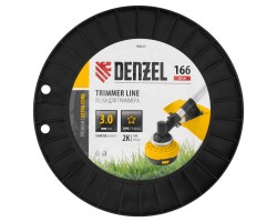 Леска для триммера двухкомпонентная звезда, 3,0мм х 166м, на DIN катушке EXTRA CORD Denzel-foto3