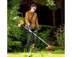 Триммер бензиновый DTL-43S, 43 см3, разъемная штанга, состоит из 2 частей Denzel Новинка-foto17