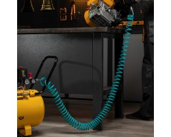 Полиуретановый спиральный шланг профессиональный BASF, 10 м, с быстросъемными соединениями Stels-foto7