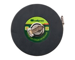 Рулетка геодезическая 30 м х 13 мм, закрытый корпус, фибергласовая лента Сибртех-foto4