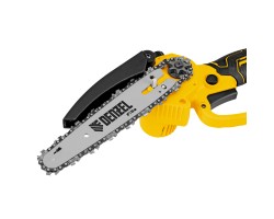 Цепная мини-пила аккумуляторная бесщет., CCS-150, шина 150 мм, Li-Ion, 20 В Denzel-foto26