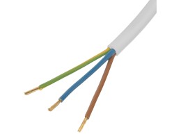 Шнур сетевой Energy Series, ПВС, 3 м, 3 x 1 мм, с неразборной вилкой, белый, Denzel-foto3