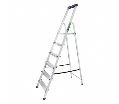 Стремянка алюминиевая с органайзером Универсал, 6 ступеней, Россия, Сибртех