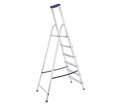 Стремянка алюминиевая с органайзером Универсал, 6 ступеней, Россия, Сибртех