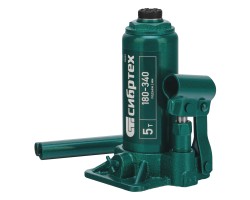 Домкрат гидравлический бутылочный, 5 т, 180-340 мм Сибртех