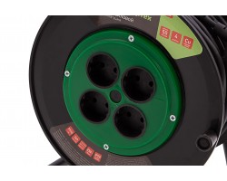 Удлинитель силовой 50 м, 16А, тип УХ10, ПВС, на кабельной катушке, 4 розетки без заземления Сибртех-foto11