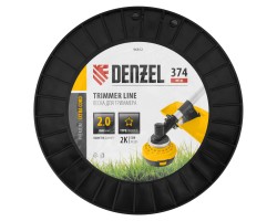 Леска для триммера двухкомпонентная звезда, 2,0мм х 374м, на DIN катушке EXTRA CORD Denzel-foto3