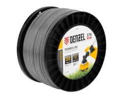 Леска для триммера двухкомпонентная звезда, 2,0мм х 374м, на DIN катушке EXTRA CORD Denzel