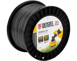 Леска для триммера двухкомпонентная квадрат, 2,0мм х 251м, на DIN катушке EXTRA CORD Denzel