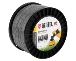 Леска для триммера двухкомпонентная звезда, 2,4мм х 260м, на DIN катушке EXTRA CORD Denzel