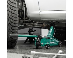 Домкрат гидравлический подкатной, 2 т, 135-320 мм, в пласт. кейсе Сибртех-foto21