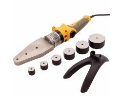 Аппарат для сварки пластиковых труб DWP-2000, Х-Pro, 2000 Вт, 300 град, комплект насадок, 20-63 мм Denzel