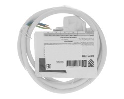 Шнур сетевой Energy Series, ПВС, 1,5 м, 3 x 1,5 мм, с неразборной вилкой, белый, Denzel-foto7