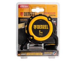 Рулетка 5м х 19мм, автоматич. фиксац., нейлон. покрытие, магнит. зацеп, двухстор. разметка Denzel-foto6