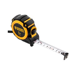 Рулетка 5м х 19мм, автоматич. фиксац., нейлон. покрытие, магнит. зацеп, двухстор. разметка Denzel-foto5