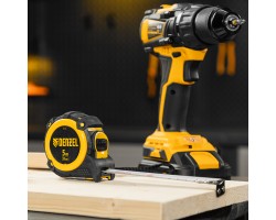 Рулетка 5м х 19мм, автоматич. фиксац., нейлон. покрытие, магнит. зацеп, двухстор. разметка Denzel-foto7