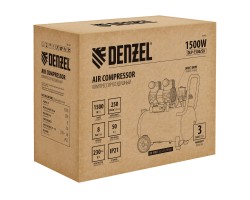 Компрессор безмасл. малошумный DLP-1500/50, 1,5 кВт,50 л, 2850 об/мин, 250 л/мин Denzel-foto6