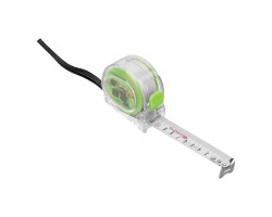 Рулетка Кварц,прозрачный корпус,амортизатор,5 м х 19 мм Сибртех-foto3