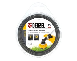 Леска для триммера, двухкомпонентная круглая 3.0 мм, 15 м Extra cord Denzel-foto2