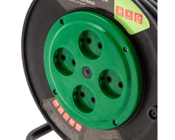 Удлинитель силовой 30 м, 16А, тип УХ10, ПВС, усиленный, на кабельной катушке, 4 розетки без заземления Сибртех-foto4