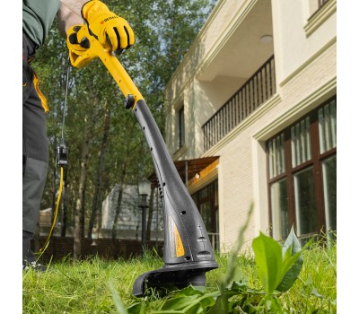 Триммер электрический TE-350, 350 Вт, 260 мм, катушка полуавтоматическая Denzel