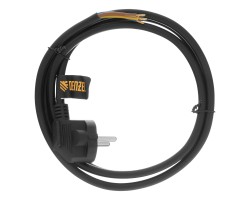 Шнур сетевой Energy Series, ПВС, 1,5 м, 3 x 1,5 мм, с неразборной вилкой, черный, Denzel-foto2