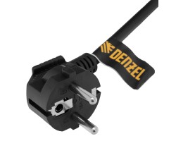 Шнур сетевой Energy Series, ПВС, 1,5 м, 3 x 1,5 мм, с неразборной вилкой, черный, Denzel-foto4