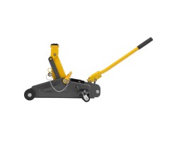 Домкрат гидравлический подкатной с фиксатором, 2 т, 130-330 мм, в кейсе Denzel-foto4