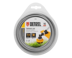 Леска для триммера армированная алюминием квадратная, 3,0мм х 15м, блистер ALUFLEX Denzel-foto4